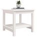 Table basse Blanc 50x50x45 cm Bois massif de pin - Photo n°4