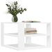Table basse blanc 59,5x59,5x40 cm bois d'ingénierie - Photo n°3