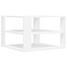 Table basse blanc 59,5x59,5x40 cm bois d'ingénierie - Photo n°5
