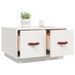 Table basse Blanc 60x53x35 cm Bois massif de pin - Photo n°5