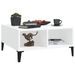 Table basse Blanc 60x60x30 cm - Photo n°1