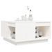 Table basse Blanc 60x61x32,5 cm Bois massif de pin - Photo n°4