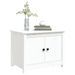 Table basse Blanc 71x49x55 cm Bois massif de pin - Photo n°4