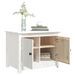 Table basse Blanc 71x49x55 cm Bois massif de pin - Photo n°5