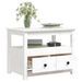 Table basse Blanc 71x49x55 cm Bois massif de pin - Photo n°6