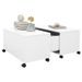 Table basse Blanc 75x75x38 cm - Photo n°1