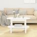 Table basse Blanc 80x45x45 cm Bois massif de pin - Photo n°3