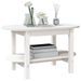 Table basse Blanc 80x45x45 cm Bois massif de pin - Photo n°4