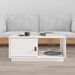 Table basse Blanc 80x50x35,5 cm Bois massif de pin - Photo n°1