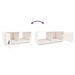 Table basse Blanc 80x50x35,5 cm Bois massif de pin - Photo n°9