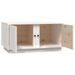 Table basse Blanc 80x50x40 cm Bois massif de pin - Photo n°8