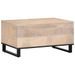 Table basse blanc 80x51x40 cm bois de manguier massif - Photo n°4