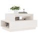 Table basse Blanc 80x55x40,5 cm Bois massif de pin - Photo n°4