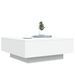 Table basse blanc 80x80x31 cm bois d'ingénierie - Photo n°4