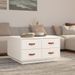 Table basse Blanc 80x80x45 cm Bois massif de pin - Photo n°1