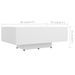 Table basse Blanc 85x55x31 cm - Photo n°6