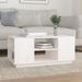 Table basse Blanc 90x49x40,5 cm Bois massif de pin - Photo n°1