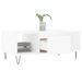 Table basse Blanc 90x50x36,5 cm Bois d'ingénierie - Photo n°4