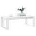 Table basse blanc brillant 102x50x35 cm bois d'ingénierie - Photo n°3