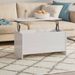 Table basse Blanc brillant 102x55,5x52,5 cm Bois d'ingénierie - Photo n°2