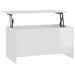 Table basse Blanc brillant 102x55,5x52,5 cm Bois d'ingénierie - Photo n°1