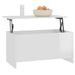 Table basse Blanc brillant 102x55,5x52,5 cm Bois d'ingénierie - Photo n°7