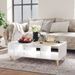 Table basse Blanc brillant 103,5x60x35 cm 2 - Photo n°4