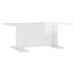 Table basse Blanc brillant 103,5x60x40 cm - Photo n°1