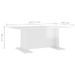 Table basse Blanc brillant 103,5x60x40 cm - Photo n°6