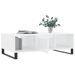 Table basse blanc brillant 104x60x35 cm bois d'ingénierie - Photo n°4