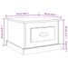 Table basse blanc brillant 50x50x35 cm bois d'ingénierie - Photo n°10