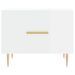 Table basse blanc brillant 50x50x40 cm bois d'ingénierie - Photo n°5