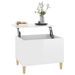 Table basse Blanc brillant 60x44,5x45 cm Bois d'ingénierie - Photo n°5