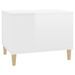 Table basse Blanc brillant 60x44,5x45 cm Bois d'ingénierie - Photo n°6