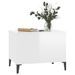 Table basse Blanc brillant 60x44,5x45 cm Bois d'ingénierie - Photo n°4