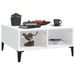 Table basse Blanc brillant 60x60x30 cm 2 - Photo n°1