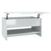 Table basse Blanc brillant 80x50x40 cm Bois d'ingénierie - Photo n°1