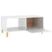 Table basse Blanc brillant 89,5x50x40 cm Bois d'ingénierie - Photo n°7