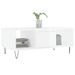 Table basse Blanc brillant 90x50x36,5 cm Bois d'ingénierie - Photo n°3