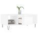 Table basse Blanc brillant 90x50x36,5 cm Bois d'ingénierie - Photo n°4