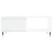 Table basse Blanc brillant 90x50x36,5 cm Bois d'ingénierie - Photo n°5