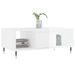 Table basse Blanc brillant 90x50x36,5 cm Bois d'ingénierie - Photo n°3