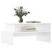 Table basse blanc brillant 90x55x42,5 cm bois d'ingénierie - Photo n°3