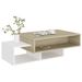 Table basse Blanc et chêne sonoma 105x55x32 cm - Photo n°1