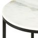 Table basse Blanc et noir Ø65 cm Marbre solide véritable - Photo n°3