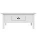 Table basse BODO blanc 100x55x45 cm bois de pin massif - Photo n°3