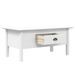 Table basse BODO blanc 100x55x45 cm bois de pin massif - Photo n°4