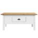 Table basse BODO blanc et marron 100x55x45cm bois de pin massif - Photo n°3