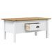 Table basse BODO blanc et marron 100x55x45cm bois de pin massif - Photo n°4