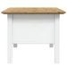 Table basse BODO blanc et marron 100x55x45cm bois de pin massif - Photo n°5